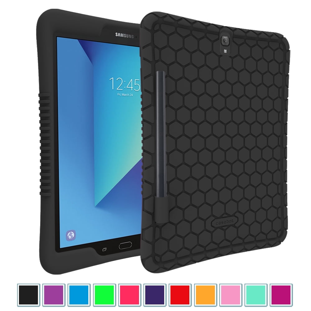 For Samsung Galaxy Tab 9.7 Case, Light Weight Proof Cover w/ S Pen Holder SM-T820/T825/T827, Black -