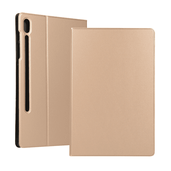 For Samsung Galaxy Tab S7 plusT970 Flat Leather Case SM-T975 Soft Shell TPU Cover Gold