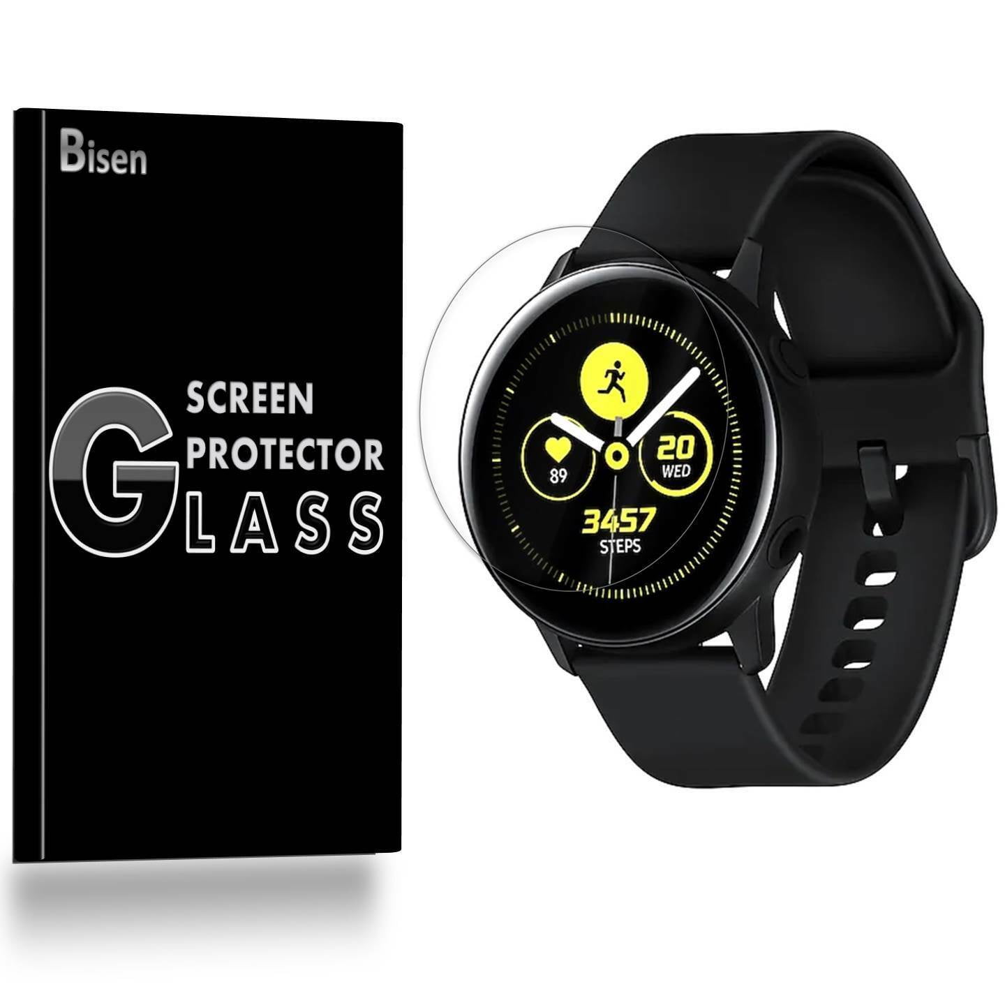 For Samsung Galaxy Watch Active 2 44mm 3 Pack BISEN Screen Protector Tempered Glass 9H Hardness Anti Scratch Anti Shock Bubble Free Shatterproof Walmart