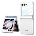 thumbnail image 1 of For Samsung Galaxy Z Flip 5 5G Case,Decase Phone All-Inclusive Magnetic Hinge Protection Shockproof Phone Case & Built-in Small Screen Protector Shockproof Anti-Drop Cover for Galaxy Z Flip 5 ,Silver, 1 of 5