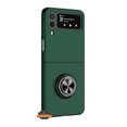 thumbnail image 1 of For Samsung Galaxy Z Flip 5 5G Hybrid Kickstand with 360° Ring Holder Rotating Stand Matte Silicone TPU Matte Rubber Phone Case Cover by Xpression - Green, 1 of 10