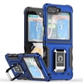 thumbnail image 1 of For Samsung Galaxy Z Flip 5 OPTIMUM Magnetic Ring Stand Hybrid Case Cover - Blue, 1 of 3
