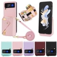 thumbnail image 1 of For Samsung Galaxy Z Flip 5 Wallet Leather Case with Card Holder Leather Phone Case For Samsung Galaxy Z Flip 5 ZFlip4 ZFlip3 Shockproof Protective Cover For Galaxy Z Flip 5, 1 of 10