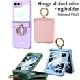 thumbnail image 1 of For Samsung Galaxy Z Flip5 5G Shockproof Hinge Protection With Ring Holder Stand Screen Rugged Case Cover, 1 of 5
