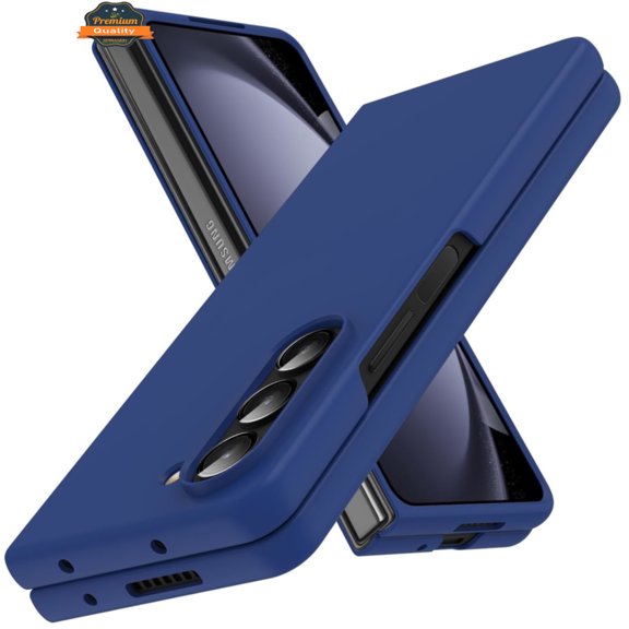 For Samsung Galaxy Z Fold 5 5G Hybrid Thin Slim Premium Hard Plastic Matte Finish Anti-Scratch Full Protection Shockproof Phone Case Cover by Xpression - Blue