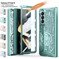 thumbnail image 1 of For Samsung Galaxy Z Fold 6/5/4/3/2 Mechanical Plating Hinge Case+Screen Protector, 1 of 9