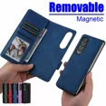 thumbnail image 1 of For Samsung Galaxy Z Fold 6 5 4 3 Detchable Wallet Leather Case Cover Pen Holder, 1 of 5