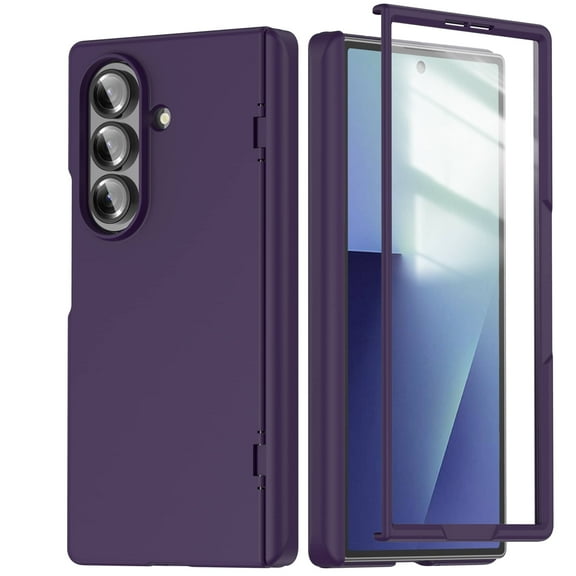 For Samsung Galaxy Z Fold 7 Case with Hinge Protection, Magnetic Full Body Shockproof Slim Cover with Built-in Screen Protector