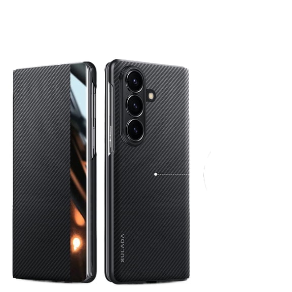 For Samsung Galaxy Z Fold7 Fold 7 Carbon Fiber Pattern Magnetic Flip Leather Fashion Case Cover