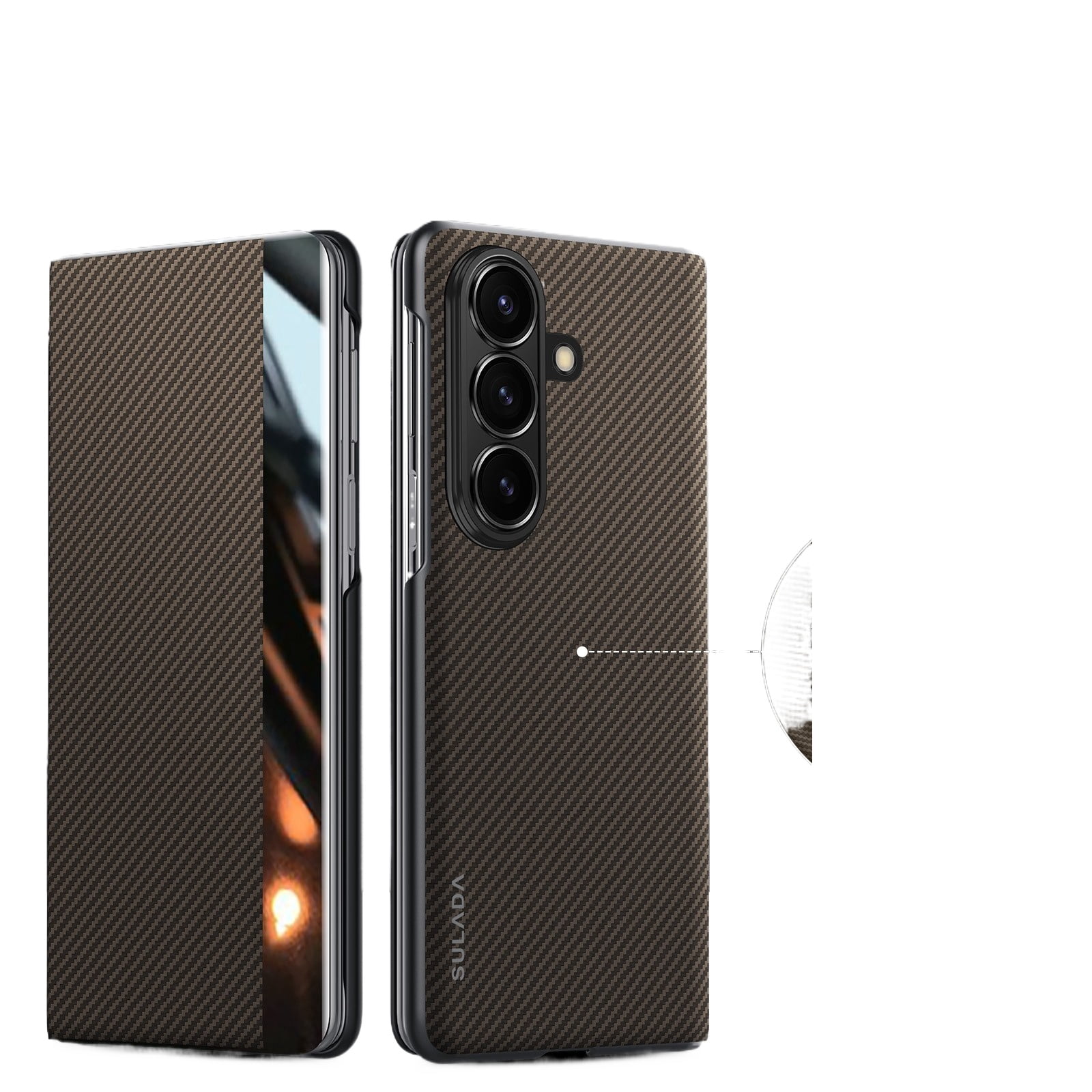 For Samsung Galaxy Z Fold7 Fold 7 Carbon Fiber Pattern Magnetic Flip Leather Fashion Case Cover