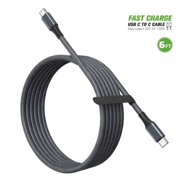 For Samsung Galaxy Z Fold8 Ultra SM-F976 1X 6FT Braided Fast 100W USB Cable Type C TO C
