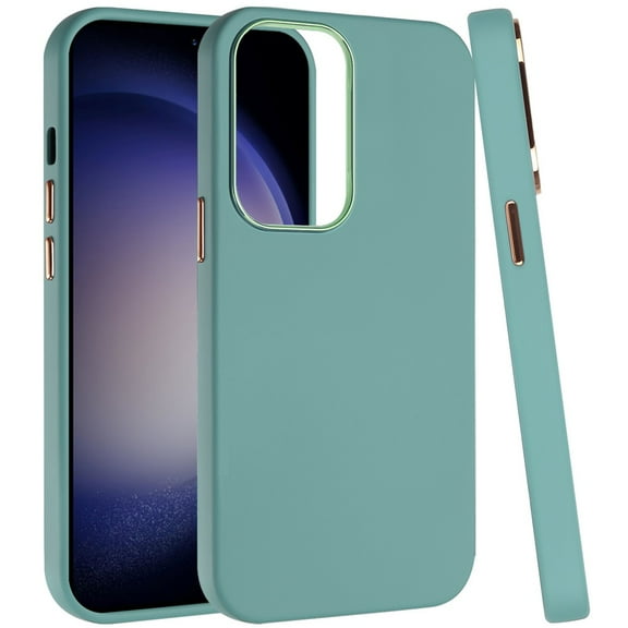For Samsung Galaxy s24 Classy Slick Chromed Around Hybrid Case Cover - Teal