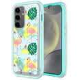 thumbnail image 1 of For Samsung Galaxy s24 Plus Exotic ShockProof Design Hybrid Case Cover - Floral Flamingo, 1 of 3