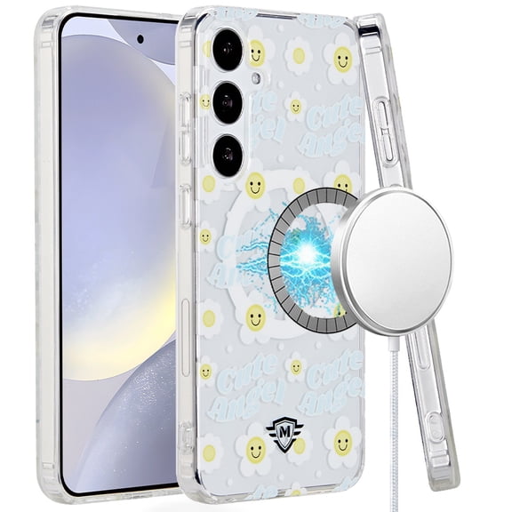 For Samsung Galaxy s24 Plus METKASE METKASE (Magnetic) Premium Design HQ Case - Smile Floral