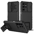 thumbnail image 1 of For Samsung Galaxy s24 Ultra Easy Viewing Kickstand Camera Protection Hybrid Case Cover - Black, 1 of 3
