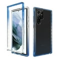 thumbnail image 1 of For Samsung S20 Ultra Case, Full Body Clear Bumper Protection Case [with Screen Protector] Hybrid Back Silicone Rubber TPU Bumper Gradient Phone Case For For Samsung Galaxy S20 Ultra - Blue, 1 of 6