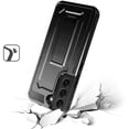 thumbnail image 1 of For Samsung S23 Elegant Hybrid With Kickstand Case Cover - Black, 1 of 3