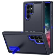 For Samsung S23 Peak 3in1 Toughest Hybrid With Stand Cover Case - Blackblue