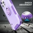 thumbnail image 1 of For Samsung S23 Superior 3in1 Magnetic Ring Stand Case Cover - Bright Purple, 1 of 4