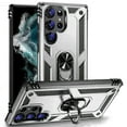 thumbnail image 1 of For Samsung S23 Ultra Ring Magnetic Kickstand Hybrid Case Cover - Silver, 1 of 3