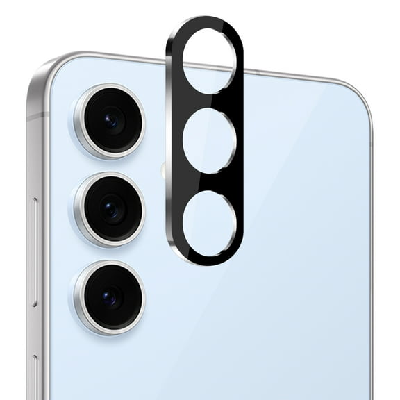 For Samsung S24 FE Camera Lens Colored Edge Tempered(2.5D) - Black