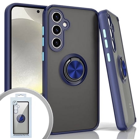 For Samsung S24 Magnet Ring Stand 3 Navy Blue