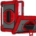 thumbnail image 1 of For Samsung Tab S8 3in1 Multi-Functional Tablet Case for Hand, Shoulder, Pencil & Stand - Red, 1 of 1