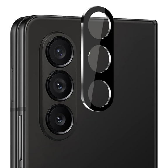 For Samsung Z Fold 7 Camera Lens Colored Edge Tempered(2.5D) - Black