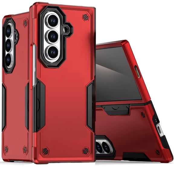For Samsung Z Fold 7 Exquisite Tough Shockproof Hybrid Case Cover - Red