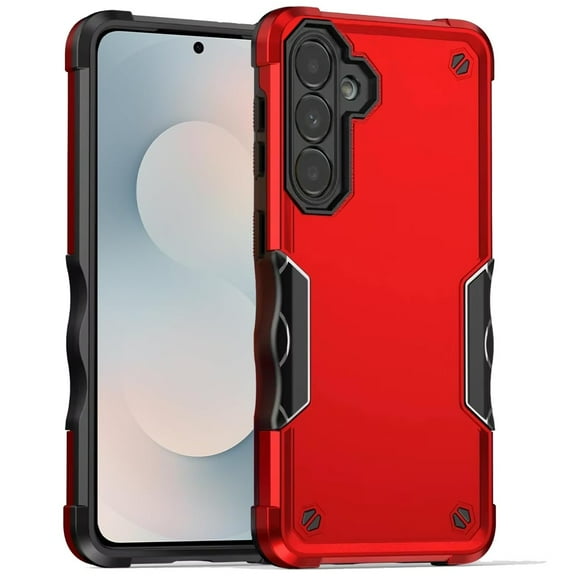 For Samsung s25 FE Exquisite Tough Shockproof Hybrid Case Cover - Red