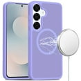 thumbnail image 1 of For Samsung s25 FE [Magnetic Circle] Smooth Safe Matte Feel Hybrid Case - Light Purple, 1 of 3