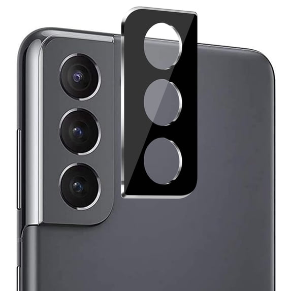 For Samsung s25 Plus/s24 Plus Camera Lens Colored Edge Tempered(2.5D) - Black