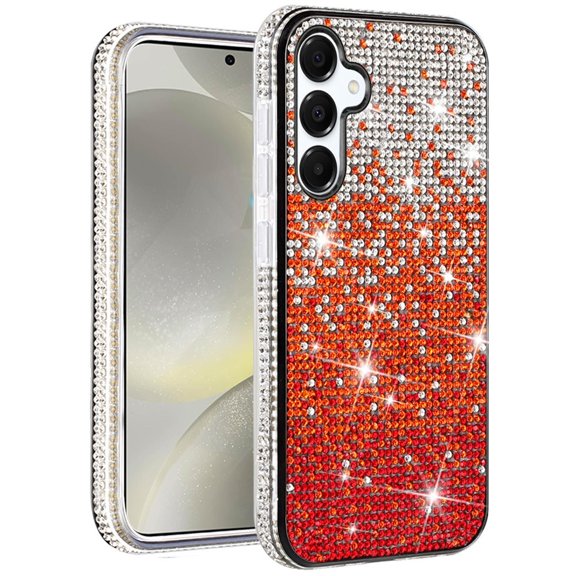 For Samsung s25 Plus/s24 Plus Party Diamond Bumper Bling Hybrid Case Cover - Red