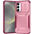 thumbnail image 1 of For Samsung s25 Plus/s24 Plus Ultimate U Design Hybrid with Camera Window Covering - Pink+Burgundy, 1 of 4