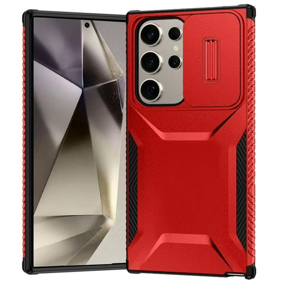 For Samsung s25 Ultra Ultimate U Design Hybrid with Camera Window Covering - Red