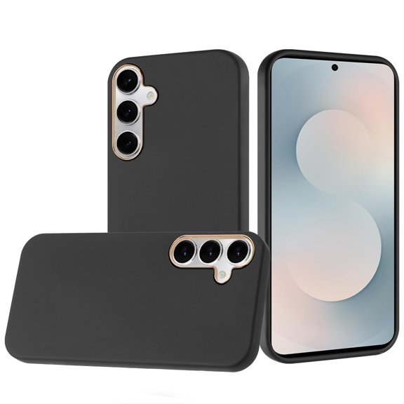 For Samsung s26 Plus Classy Slick Chromed Around Hybrid Case Cover - Black