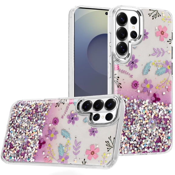For Samsung s26 Ultra Beautiful Epoxy Designs With Chrome Metallic Edges Hybrid - 6