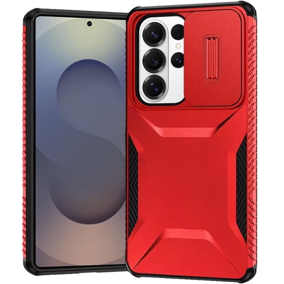 For Samsung s26 Ultra Ultimate U Design Hybrid with Camera Window Covering - Red