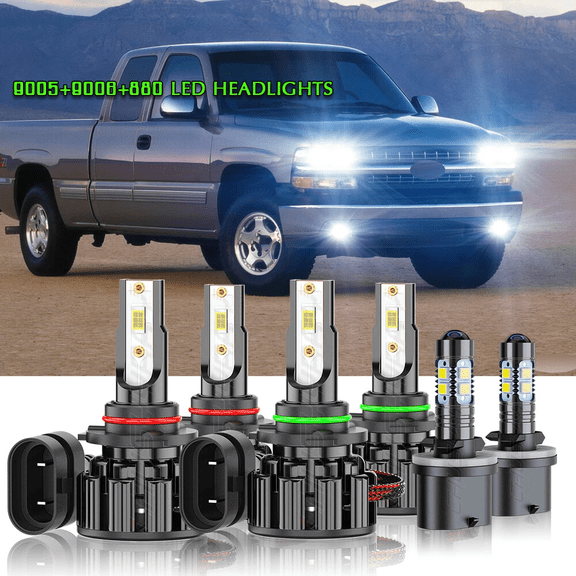 For Saturn Vue 2002-2007 6000K Front Upgrade LED Headlight Kit + Fog Light 6pcs
