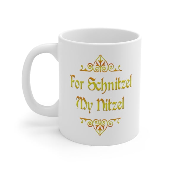 For Schnitzel My Nitzel Mug - Funny Bavarian Coffee Cup, Oktoberfest Gift for Beer Lovers