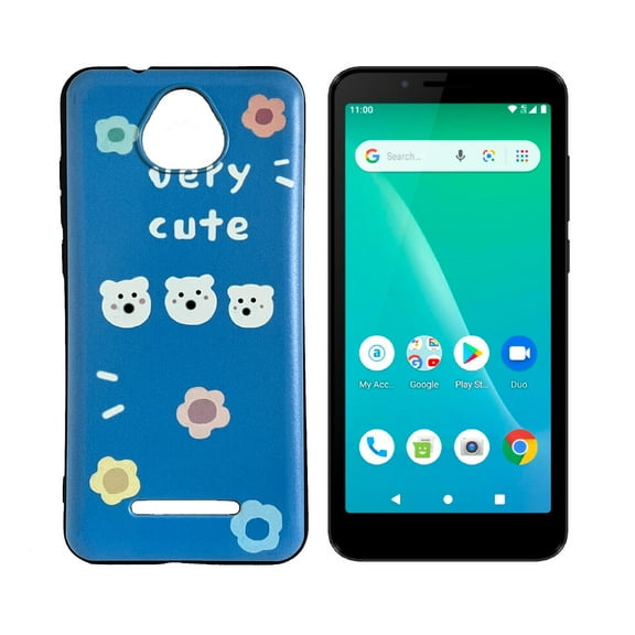 For Schok Volt SV55 SV55216 TPU 1-Piece Cover Phone Case + Tempered Glass - Bear