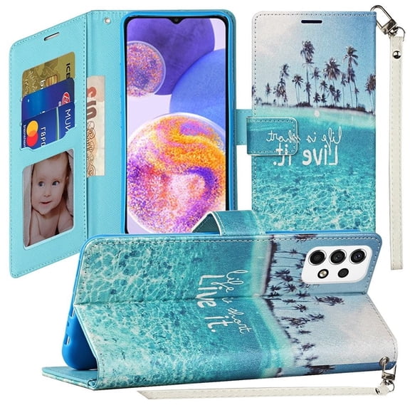 For Schok Volt SV55 SV55216 Wallet Pouch Cover Cell Phone Case - Live Life