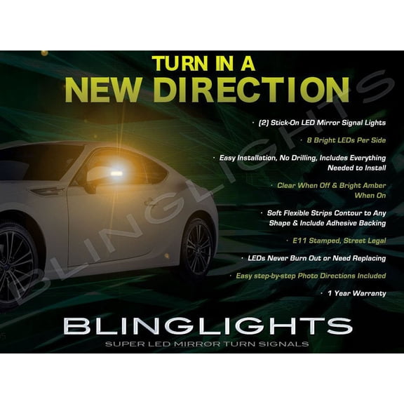 For Scion FR-S LED Side View Mirrors Turnsignals Lights Mirror Turn Signals Lamps Signalers