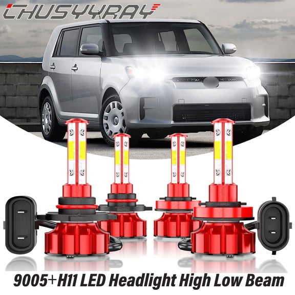 For Scion XB 2008 2009 2010 2011-2015 - Front LED Headlight Hi-Lo Beam Bulbs Kit 6000K White 4 Pack
