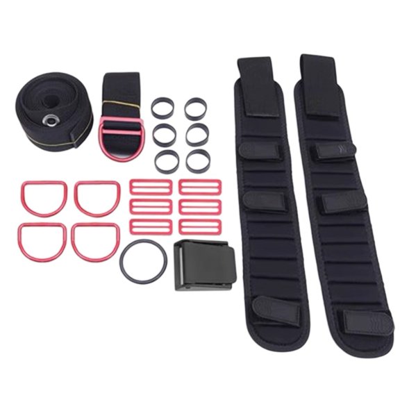 For Scuba Diving Backplate Set with Neoprene Shoulder Pads and Rustproof Straps