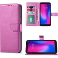 thumbnail image 1 of For Sense TW102 TW-102 Wallet Pouch Cover Cell Phone Case + Tempered Glass Screen Protector - Pink, 1 of 6