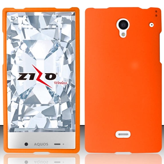 For Sharp Aquos Crystal (Boost)- Rubberized Snap - on Cover - Orange RP