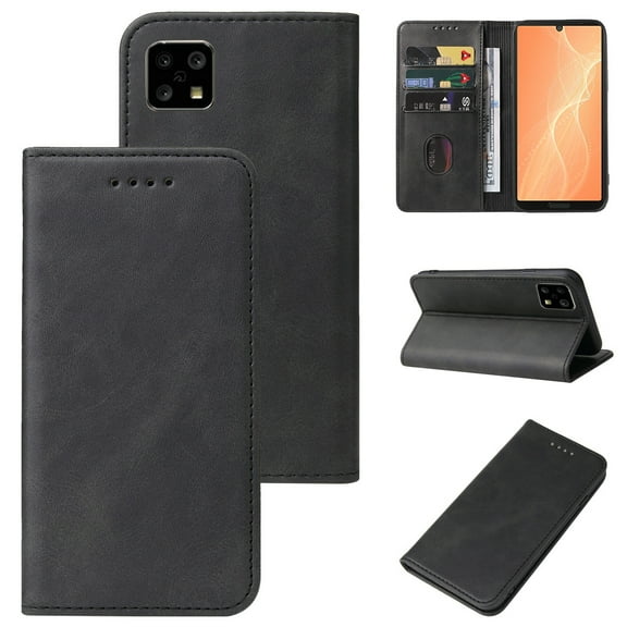 For Sharp Aquos Sense 4 Magnetic Closure Leather Phone Case