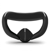 For Silicone Face Cover Compatible with Meta Quest 3 Skin Friendly Anti Sweat VR Face Pad Ventilation Lightproof Design Black