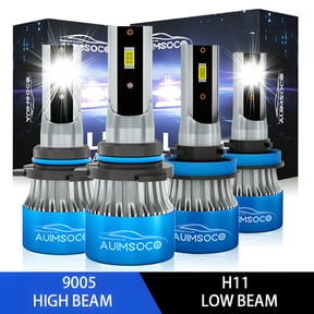 For Silverado 1500 WT Custom Trail Boss 2019-2021 4X 6000K COB LED Headlight Kit Halogen Replacement Plug-N-Play